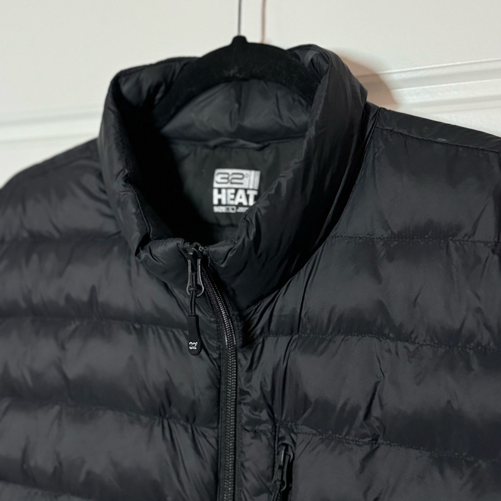 32 Degrees Heat Men’s Lightweight Packable Puffer Vest – Black, Size XL - Picture 4 of 8